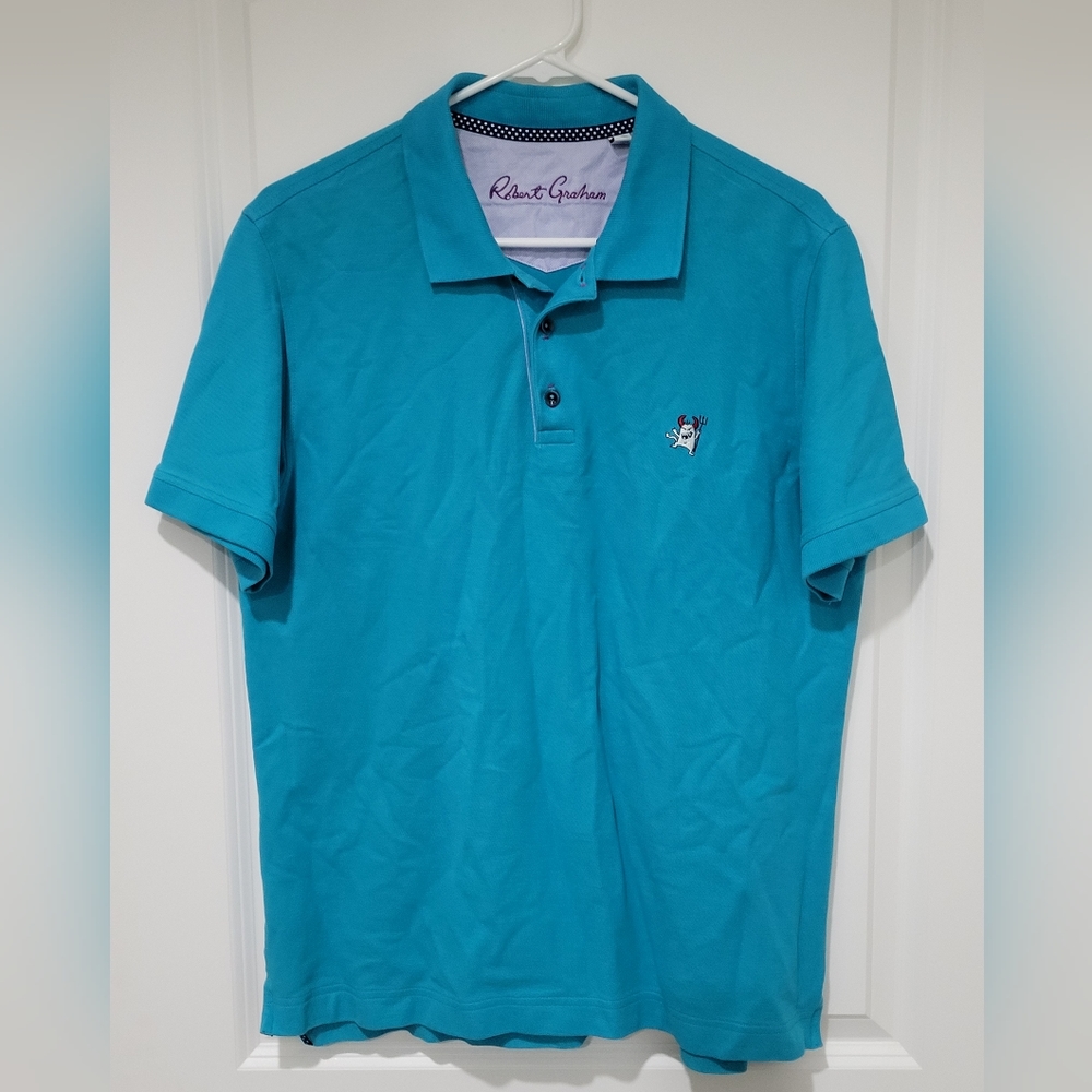 Robert Graham Mens Classic Fit Short Sleeve Devil Logo Polo Shirt
